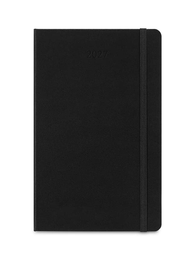 Moleskine Hard Cover Large 12-Month Weekly 2027 Planner and GO Pen Gift Set - Black MISC