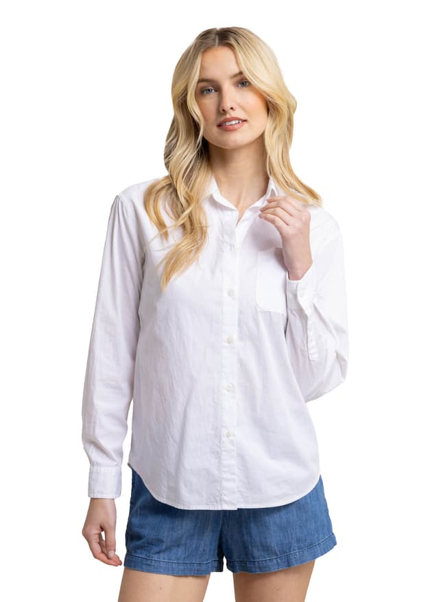 Southern Tide Women's Katherine Poplin Shirt - White LG