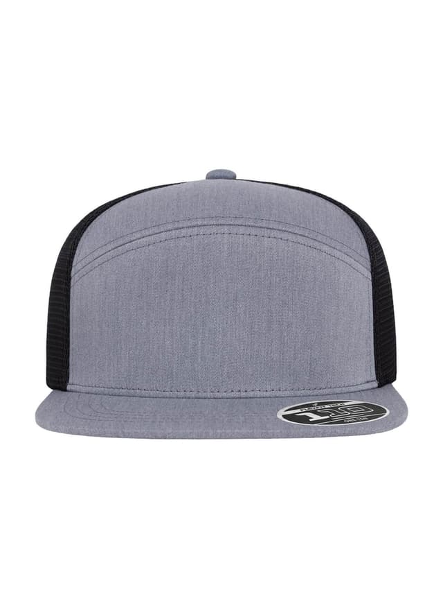Flexfit 110 Mesh Arch Cap - Heather Grey / Black (GRB) MISC