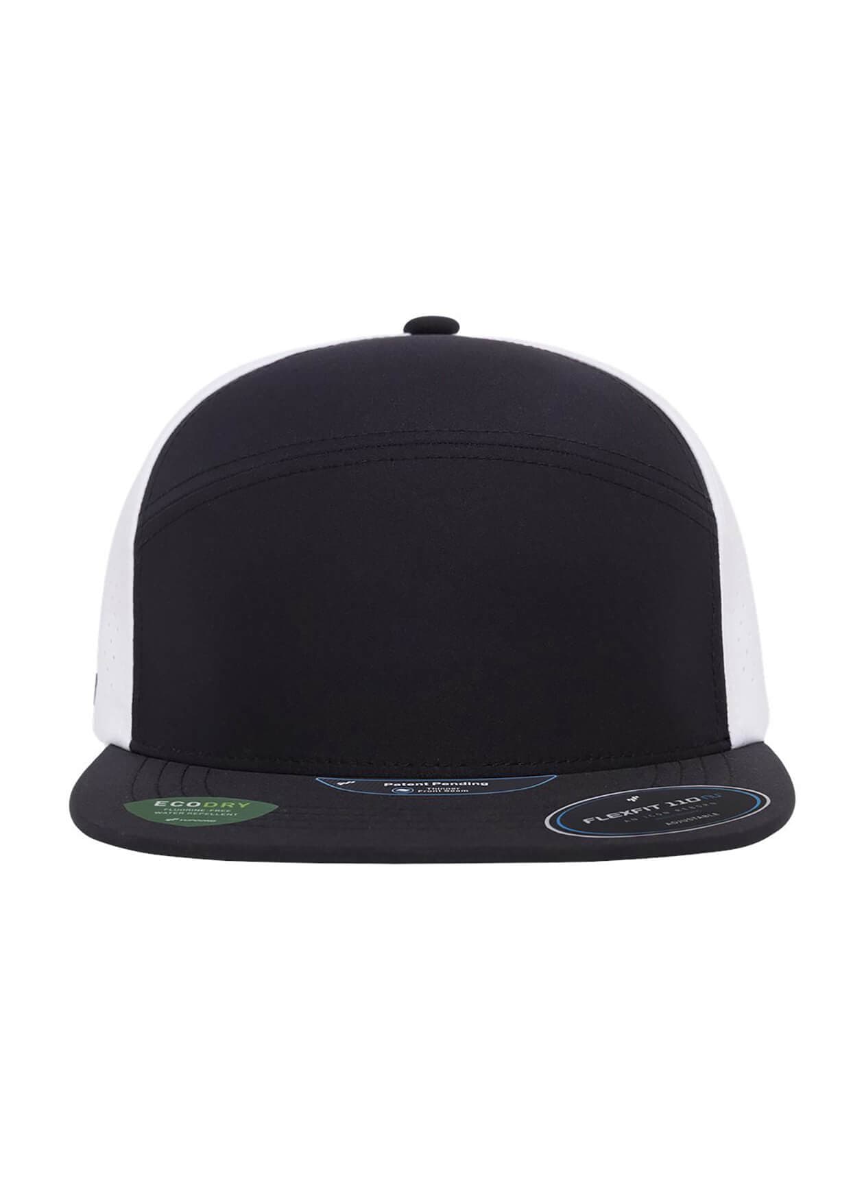 Flexfit 110 Premium Arch Perforated Cap - Black / White (BLW) MISC