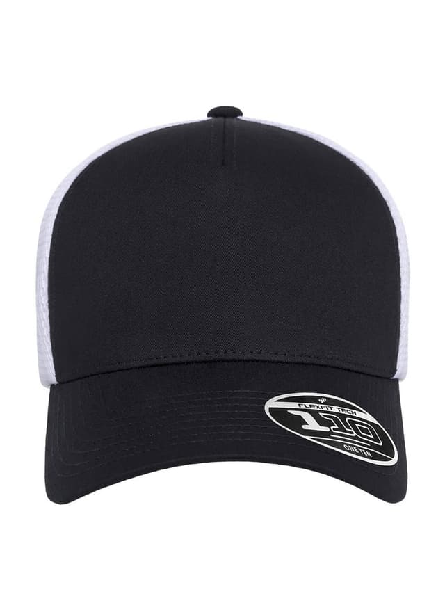 Flexfit 110 Five-Panel Mesh Cap - Black / White (BLW) MISC
