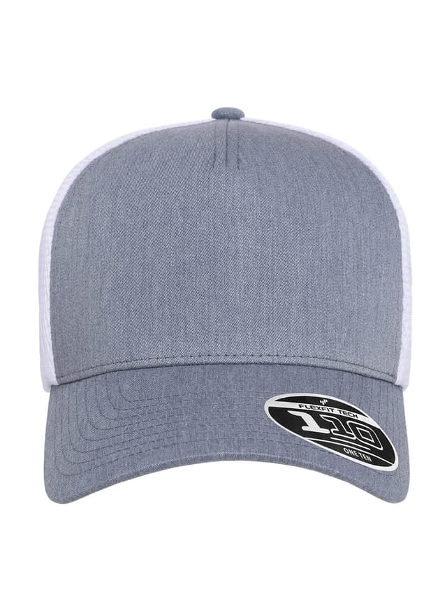 Flexfit 110 Five-Panel Mesh Cap - Heather Grey / White (GRW) MISC