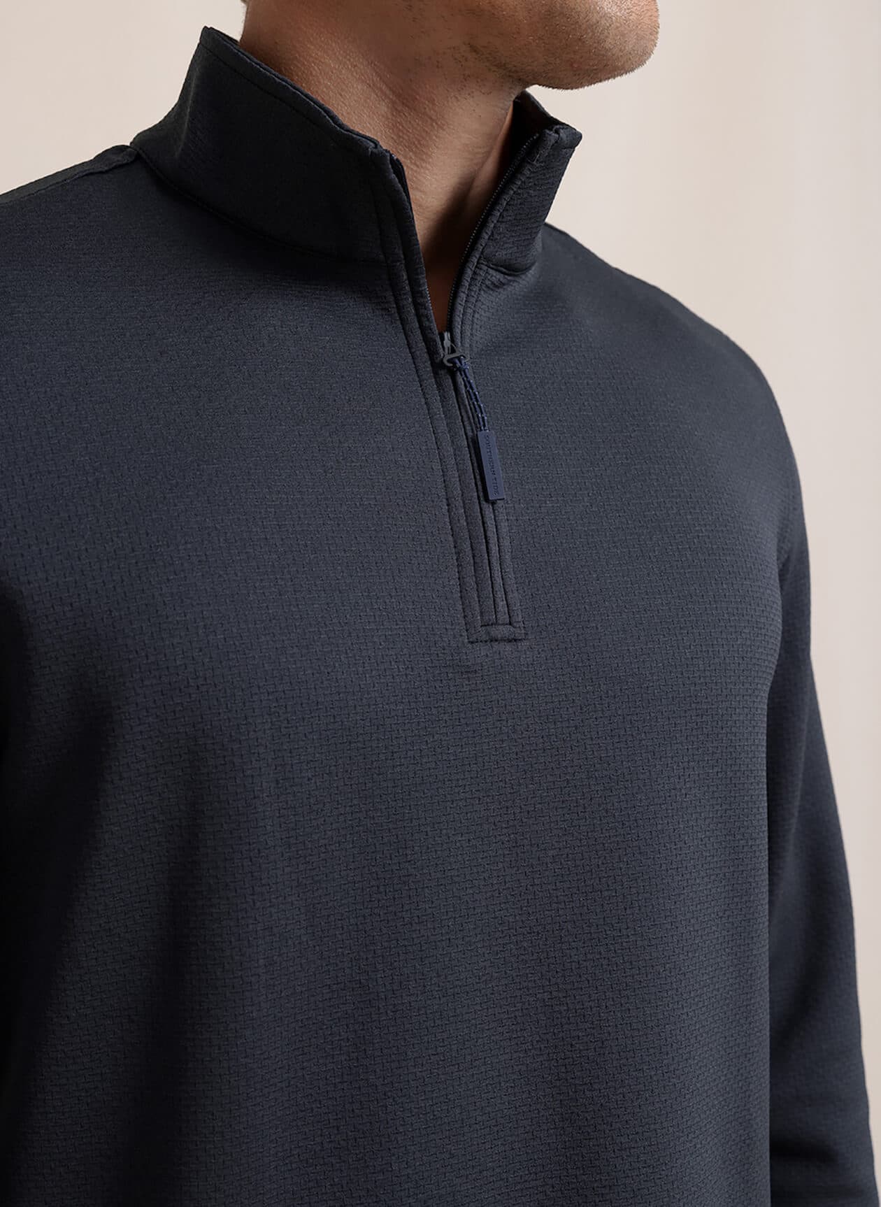 Southern Tide Men's Schooner Quarter-Zip - Black LG
