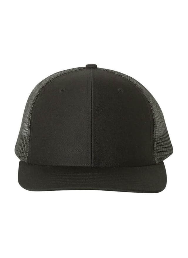 Richardson Adjustable Snapback Trucker Hat - Black (BLK) MISC
