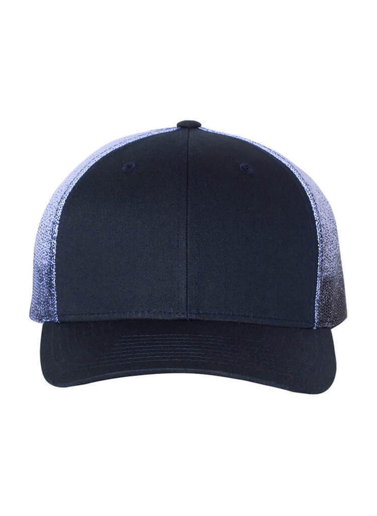 Richardson Printed Mesh-Back Trucker Hat - Navy / Navy MISC