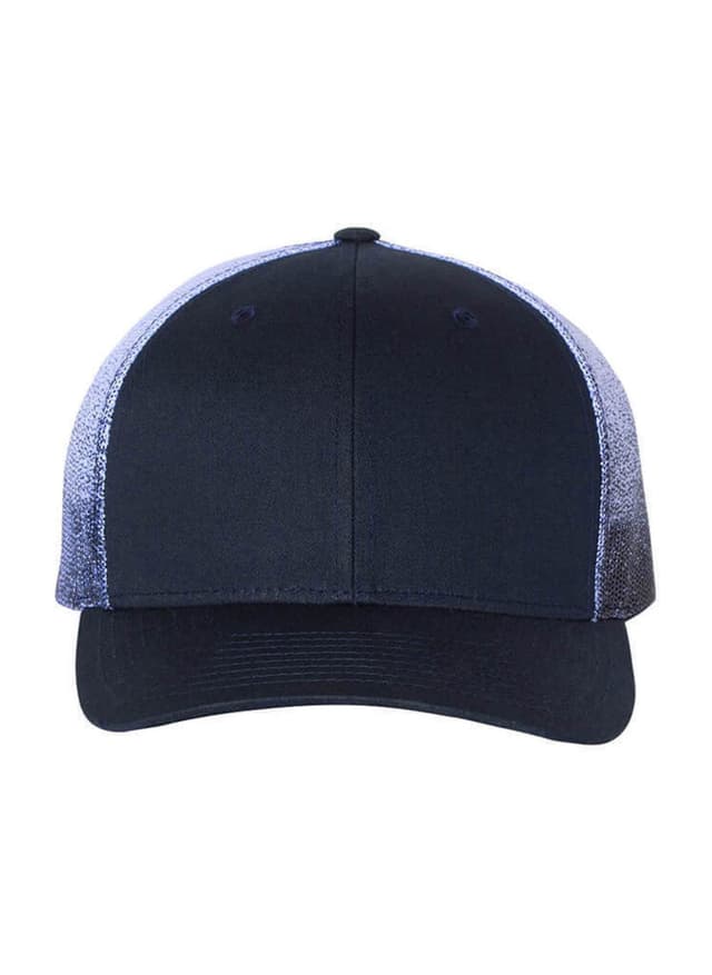 Richardson Printed Mesh-Back Trucker Hat - Navy / Navy MISC