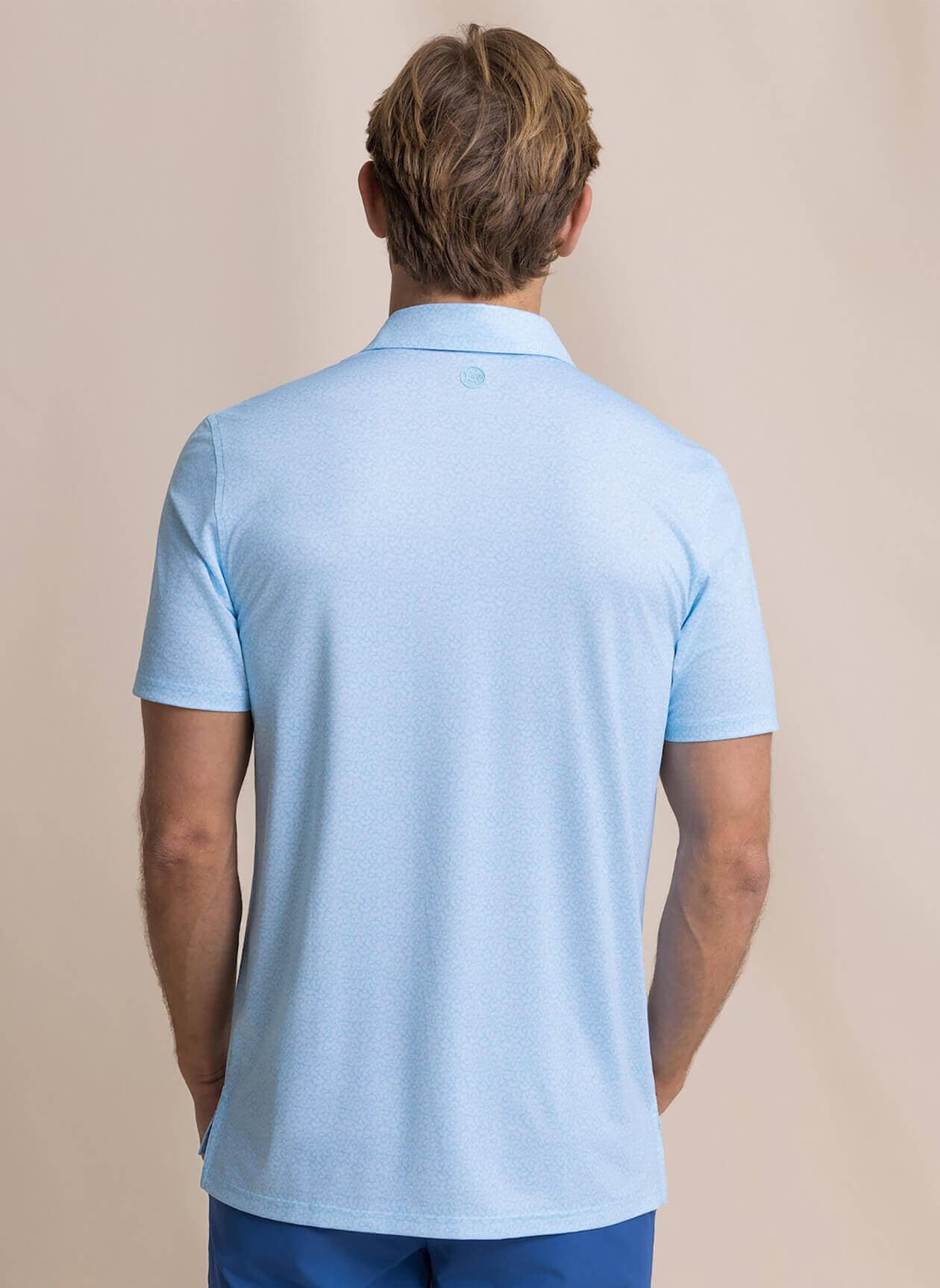 Southern Tide Men's Driver Paradise Shores Polo - Cyan LG