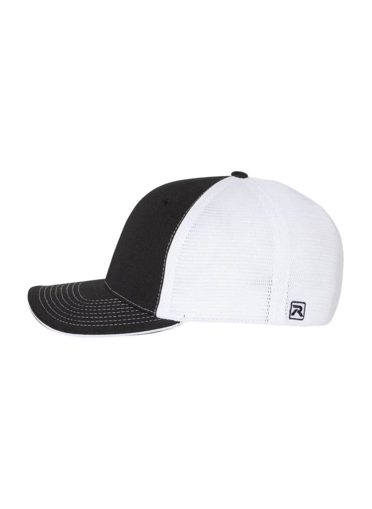 Richardson Fitted Pulse Sportsmesh with R-Flex Hat - Black LG/XL