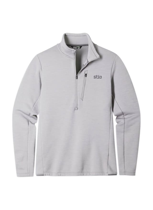 STIO Men's Glide Stretch Half-Zip - Light Grey 3XL
