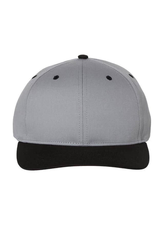 Richardson Pro Twill Snapback Hat - Black,Light Grey MD/LG