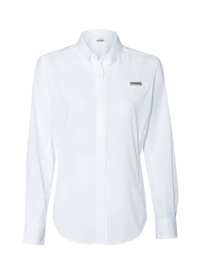 Columbia Women's PFG Tamiami II Shirt - White LG