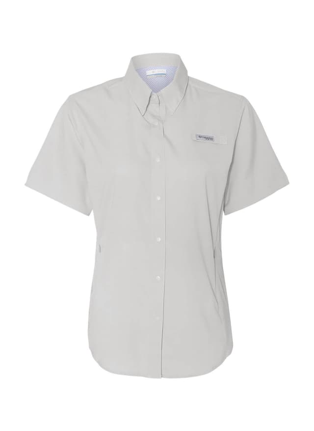 Columbia Women's PFG Tamiami II Short-Sleeve Shirt - Light Grey LG