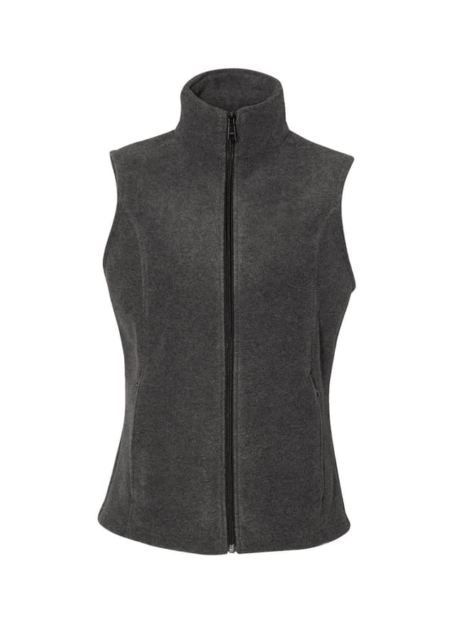 Columbia Women's Benton Springs Fleece Vest (Blank Chest) - Dark Grey LG