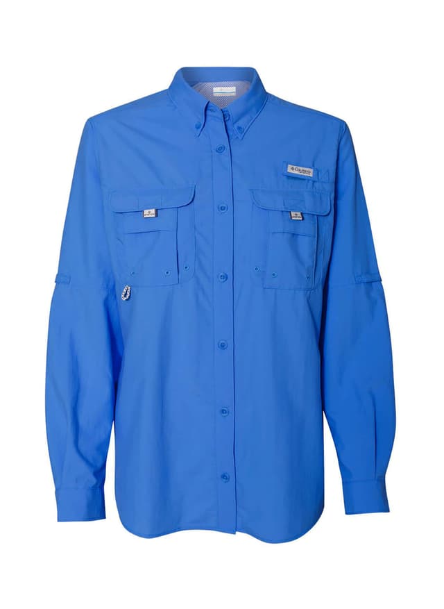 Columbia Women's PFG Bahama Shirt - S&S - Blue LG