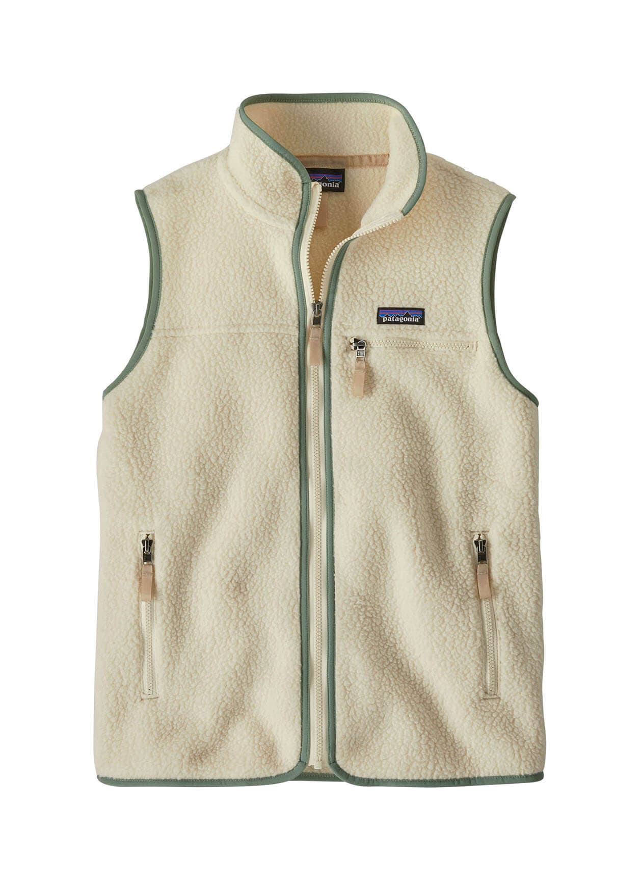 Patagonia Women's Retro Pile Vest - Natural w / Ellwood Green LG