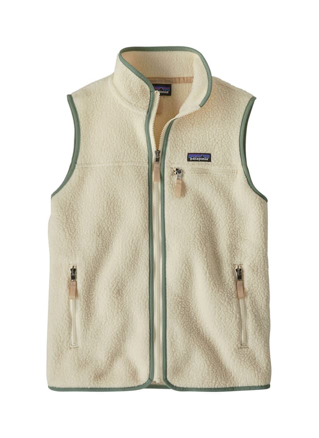 Patagonia Women's Retro Pile Vest - Natural w / Ellwood Green LG
