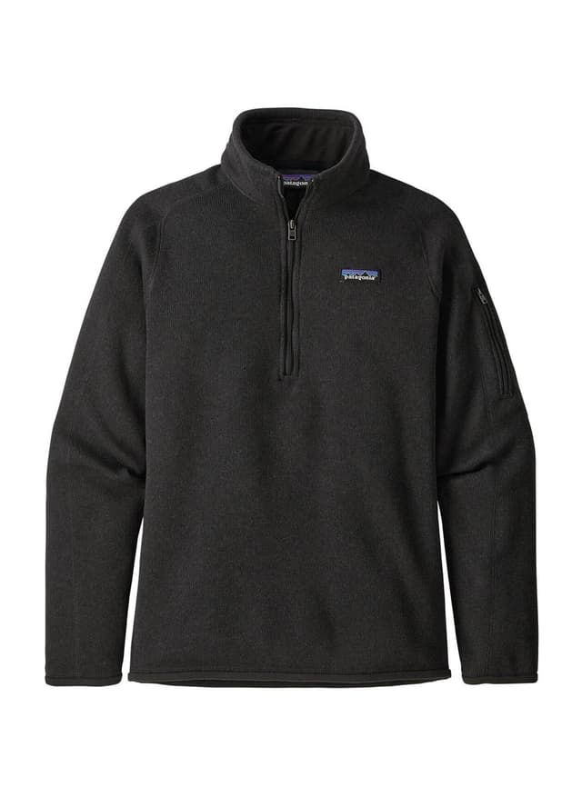 Patagonia Women's Better Sweater Quarter-Zip - Black (BLK) LG