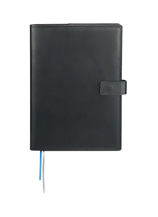 JournalBooks 7" x 10" Uptown Refillable Leather Notebook - Black MISC