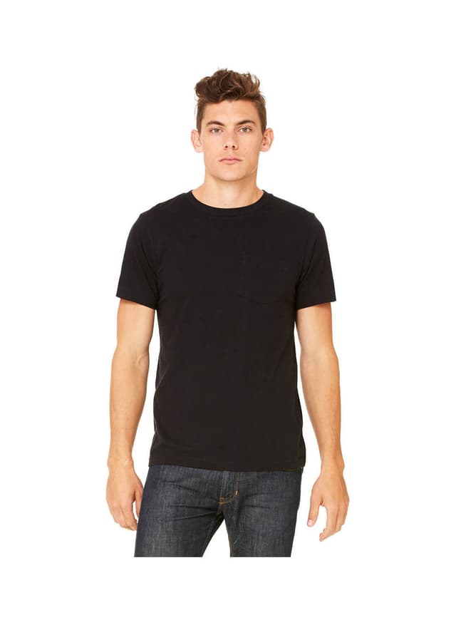 Bella + Canvas Men's Jersey Pocket T-Shirt - Black LG