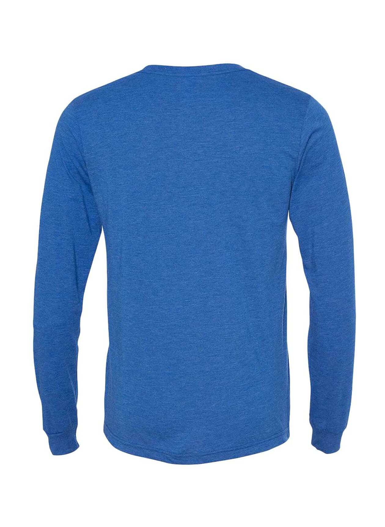 Bella + Canvas Men's Triblend Long-Sleeve T-Shirt - Blue 3XL