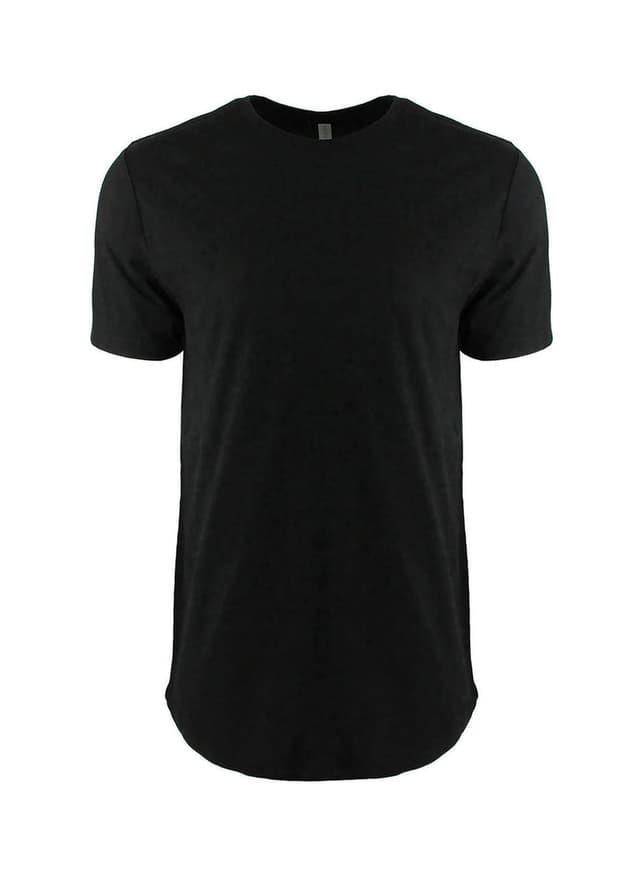 Next Level Men's Cotton Long Body Crew T-Shirt - Black 3XL