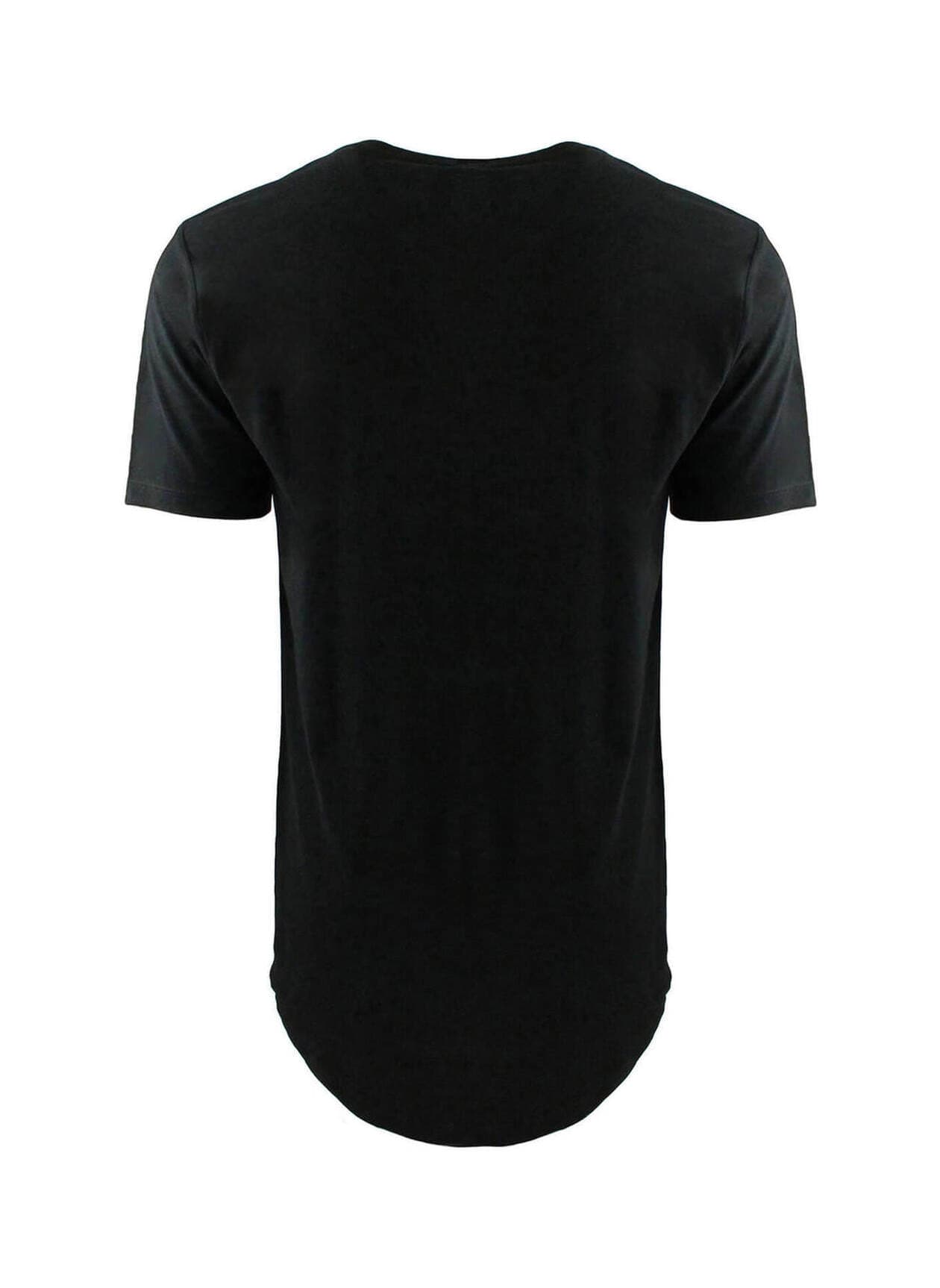 Next Level Men's Cotton Long Body Crew T-Shirt - Black 3XL