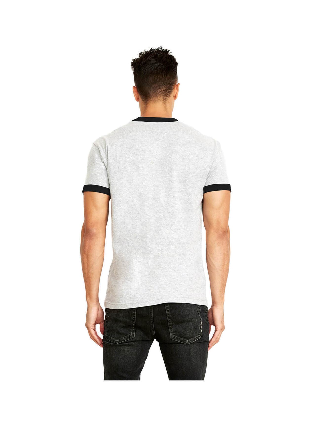 Next Level Unisex Ringer T-Shirt - Light Grey 3XL