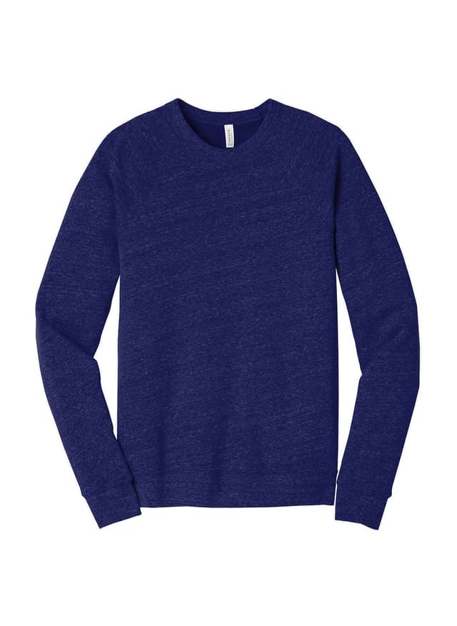 Bella + Canvas Men's Sponge Fleece Crewneck Sweatshirt - Blue LG