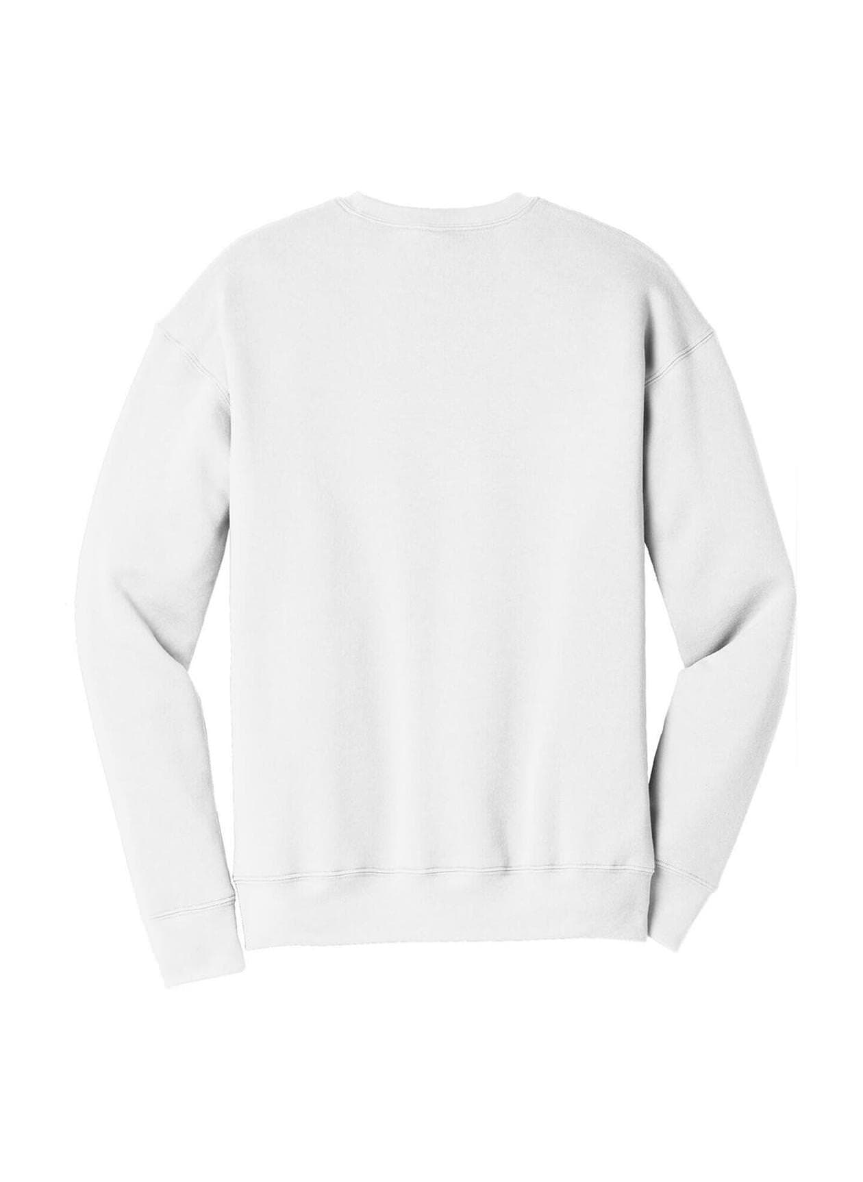 Bella + Canvas Men's Drop Shoulder Fleece Sweatshirt - White LG