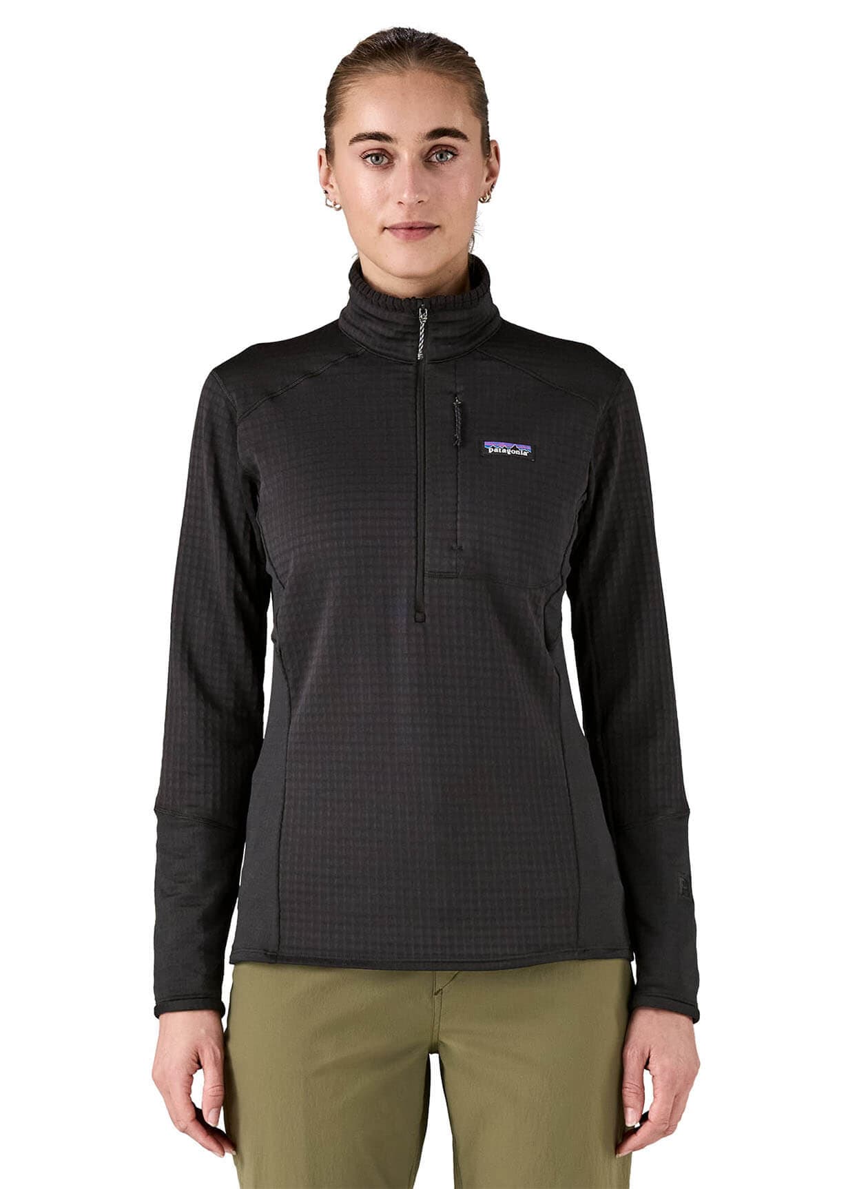 Patagonia Women's R1 Pullover SP25 - Black (BLK) LG