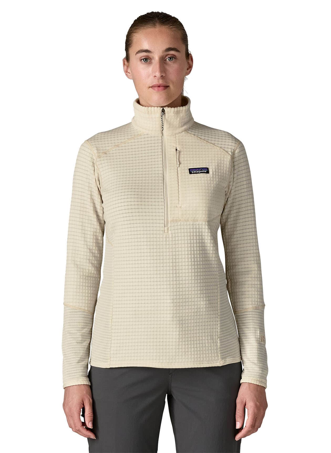 Patagonia Women's R1 Pullover SP25 - White LG