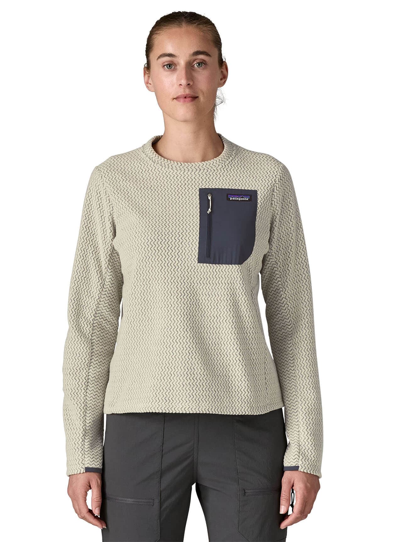 Patagonia Women's R1 Air Crew - Wool White LG