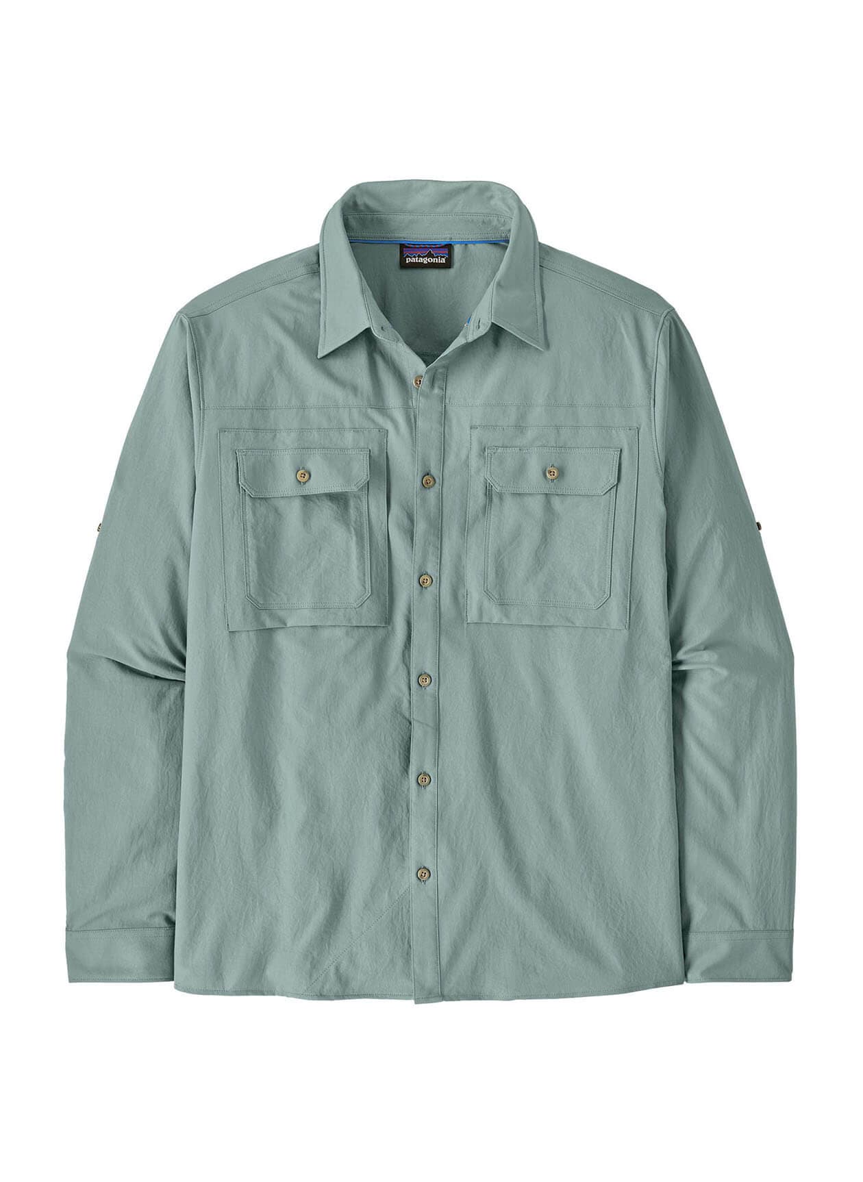 Patagonia Men's Self Guided Long-Sleeve Sun Shirt - Cyan 3XL