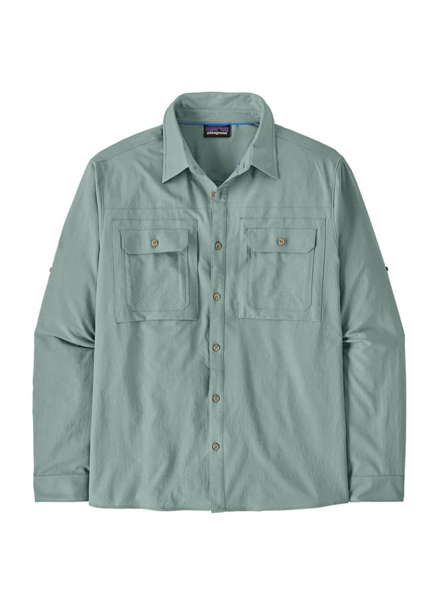 Patagonia Men's Self Guided Long-Sleeve Sun Shirt - Cyan 3XL