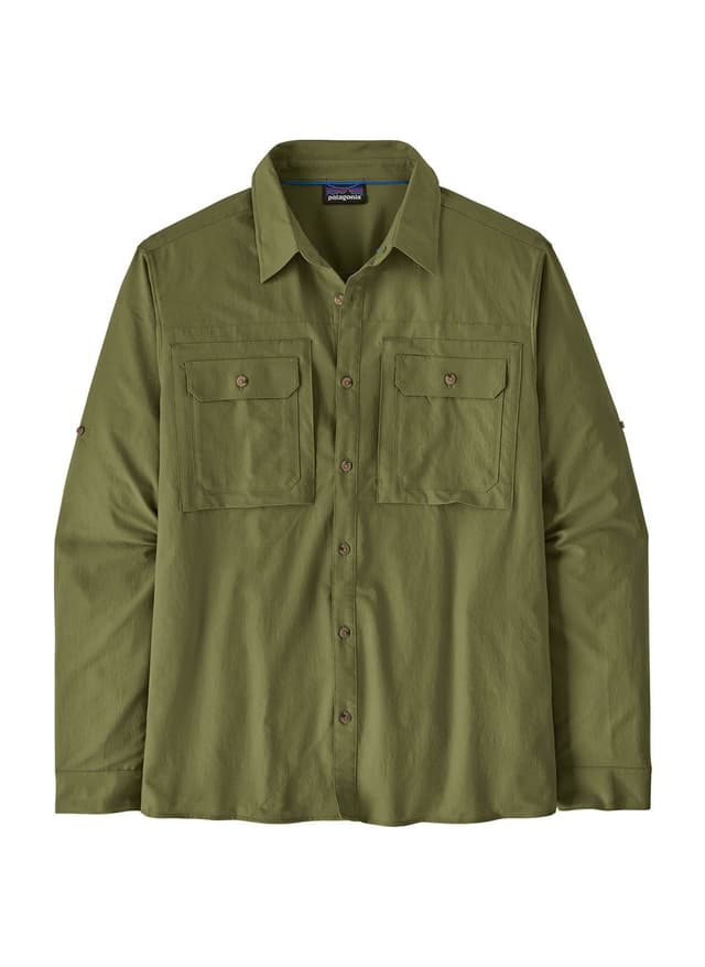 Patagonia Men's Self Guided Long-Sleeve Sun Shirt - Caper Green 3XL