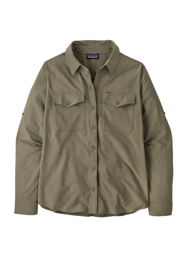 Patagonia Women's Long Sleeve Self Guided Sun Shirt - Green LG