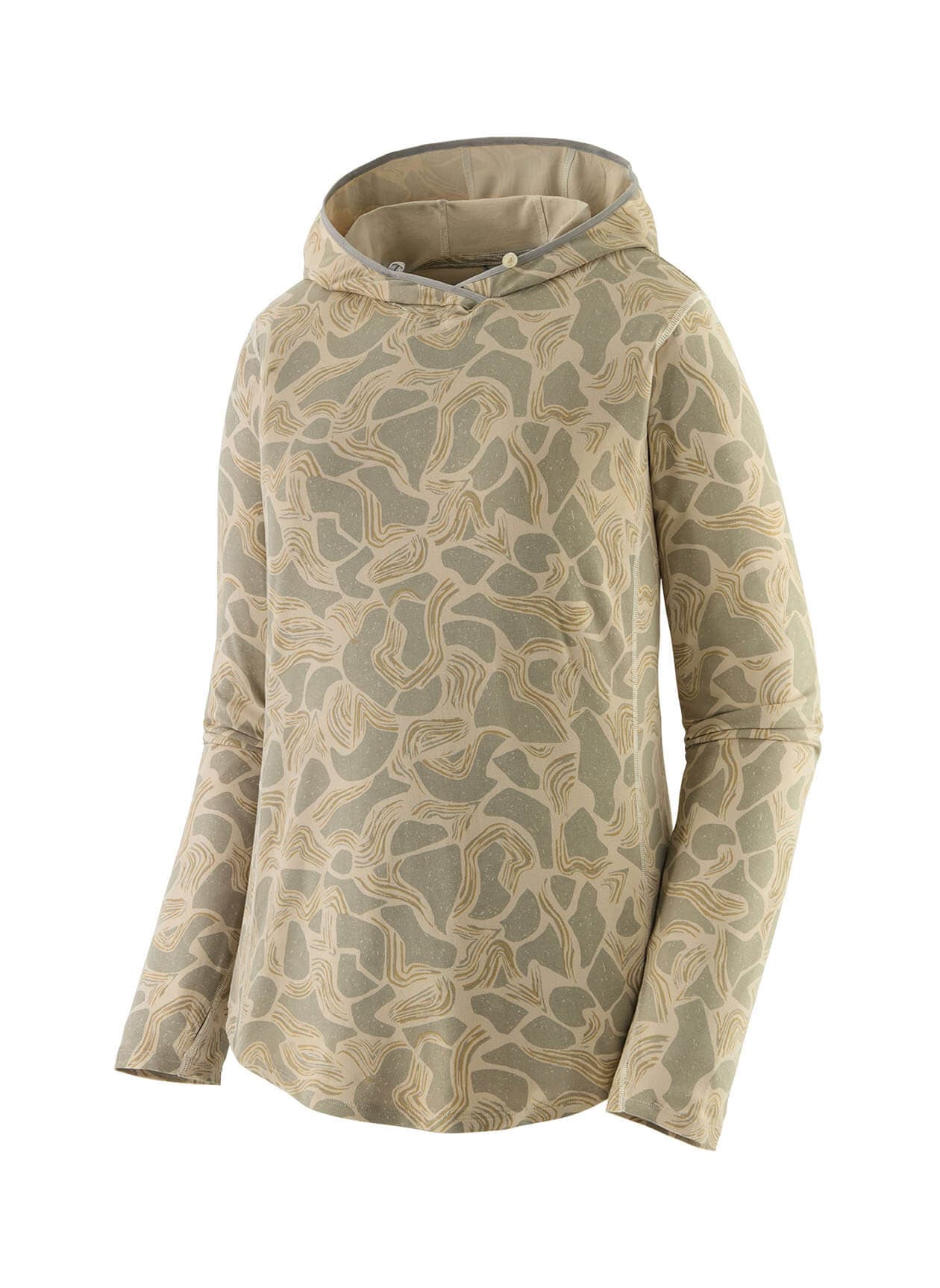 Patagonia Women's Tropic Comfort Natural UPF Hoody FW23 - Coastal Edge: Natural LG