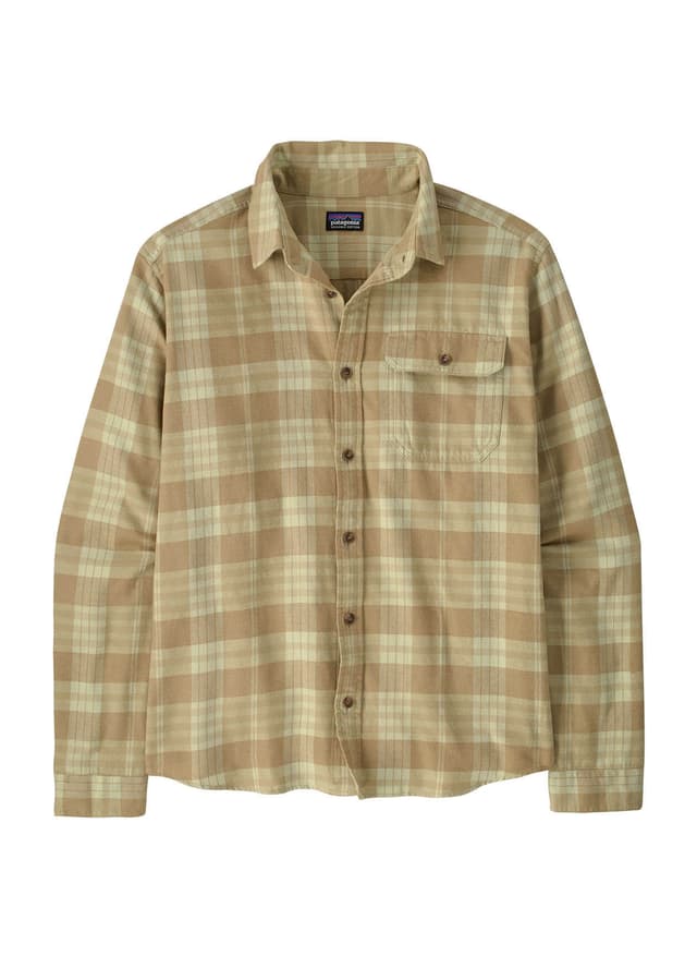 Patagonia Men's LW Fjord Flannel Long-Sleeve Shirt - Builder: Weathered Stone 3XL