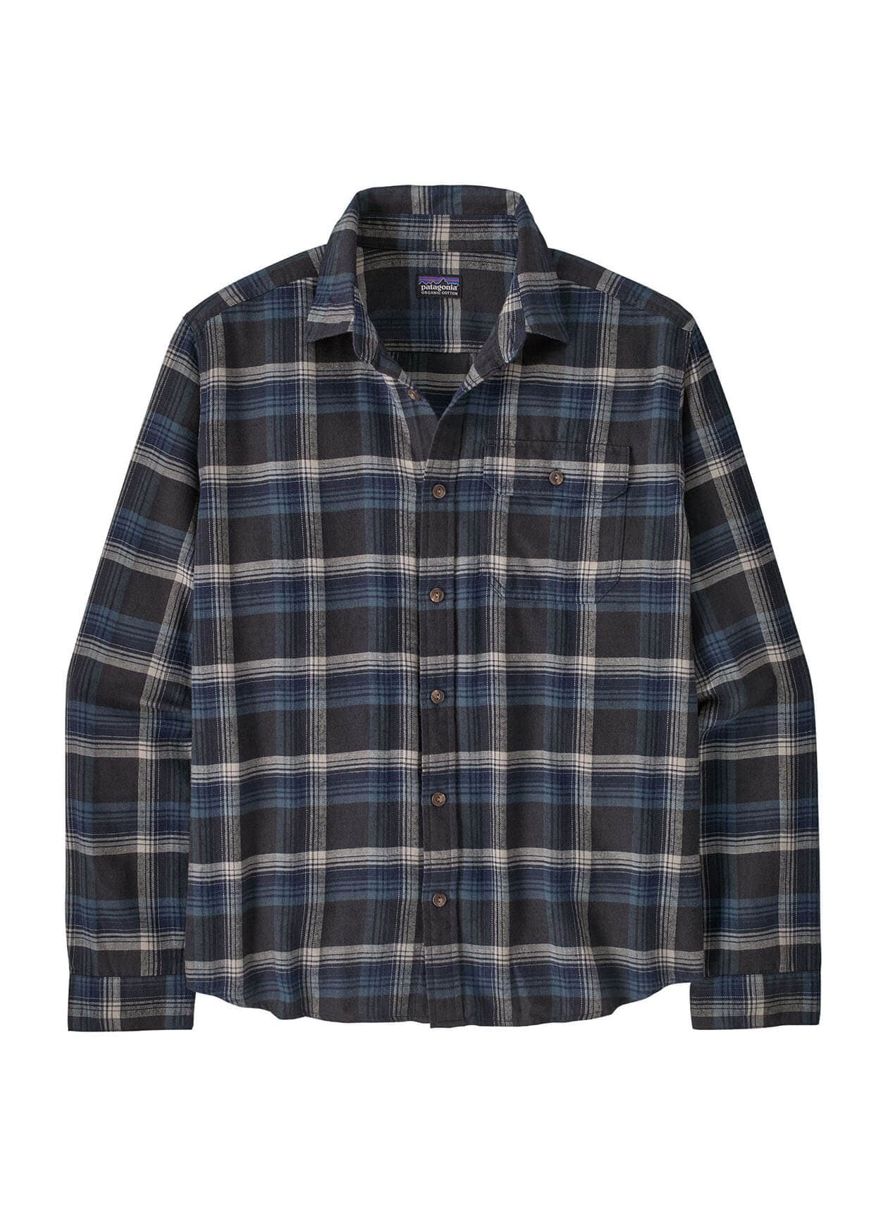 Patagonia Men's LW Fjord Flannel Long-Sleeve Shirt - Black 3XL