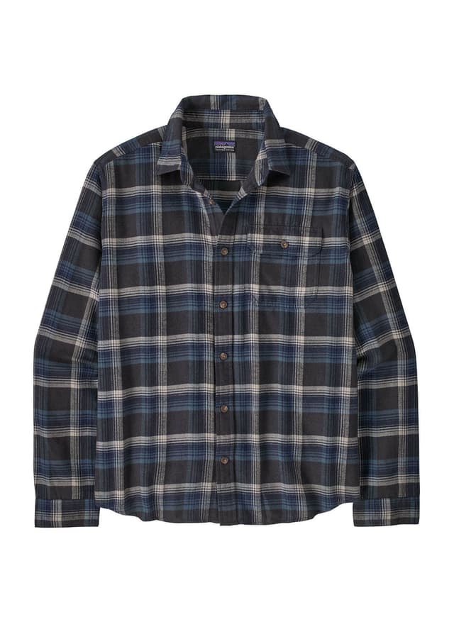 Patagonia Men's LW Fjord Flannel Long-Sleeve Shirt - Black 3XL