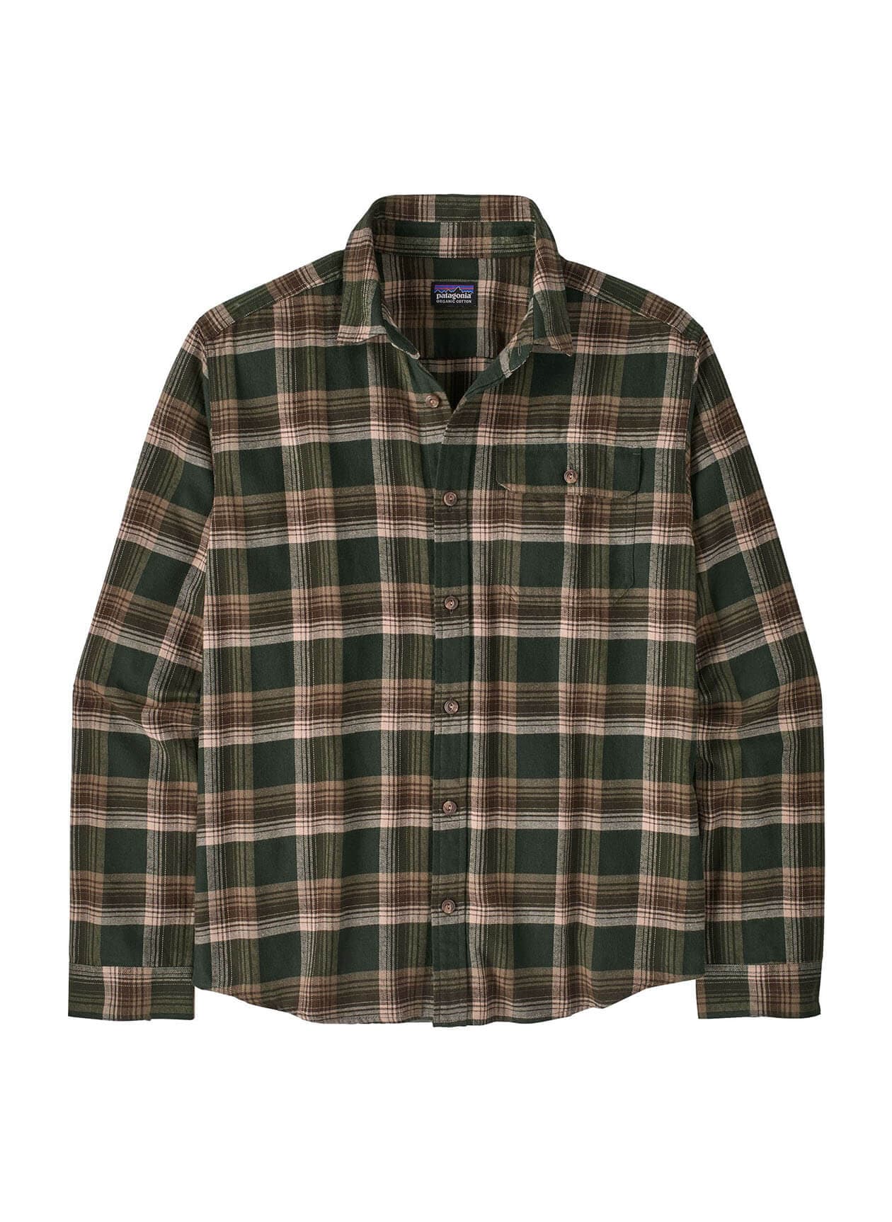 Patagonia Men's LW Fjord Flannel Long-Sleeve Shirt - Cozy Cabin: Treeline Green 3XL