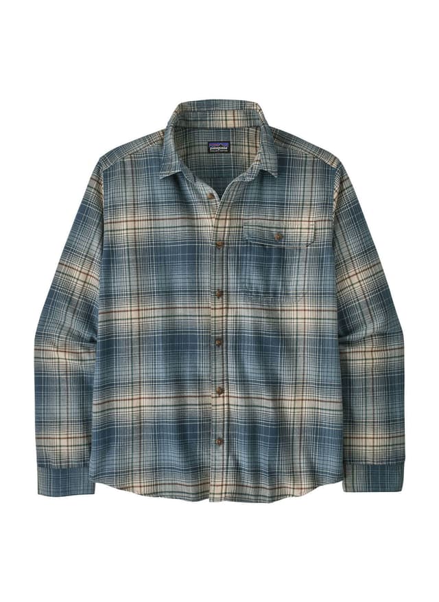 Patagonia Men's LW Fjord Flannel Long-Sleeve Shirt - Cyan 3XL