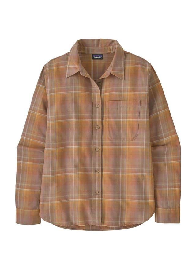 Patagonia Women's Lightweight Fjord Flannel Shirt - Orange LG