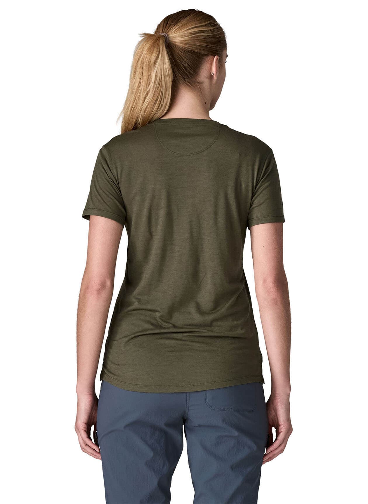 Patagonia Women's Cap Cool Merino Blend Shirt - Green LG