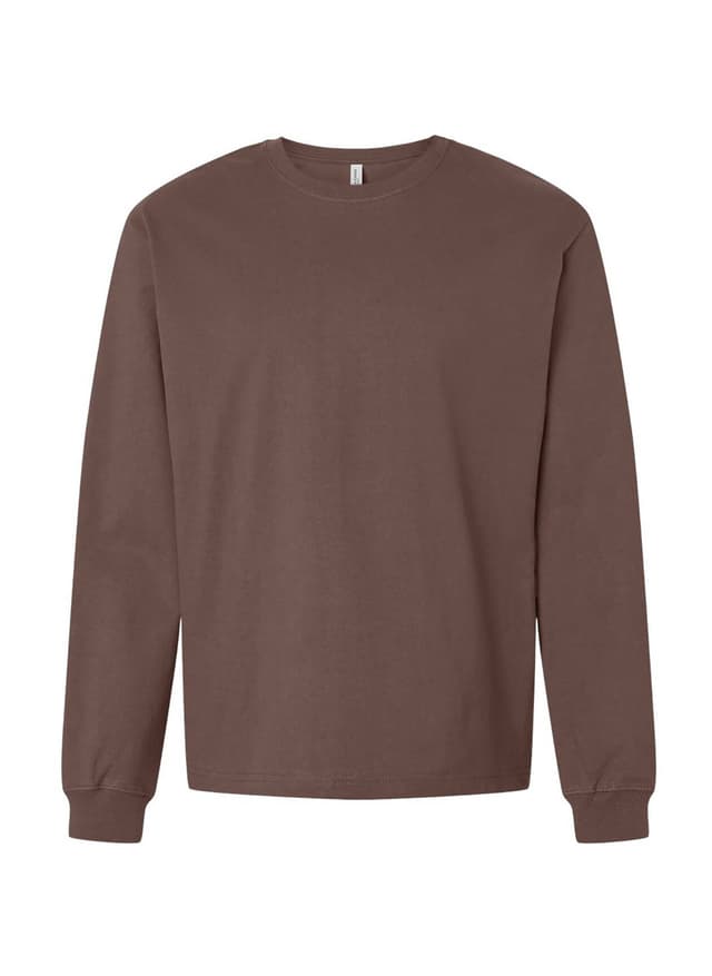 Bella + Canvas Men's Heavyweight Long-Sleeve T-Shirt - Brown 3XL