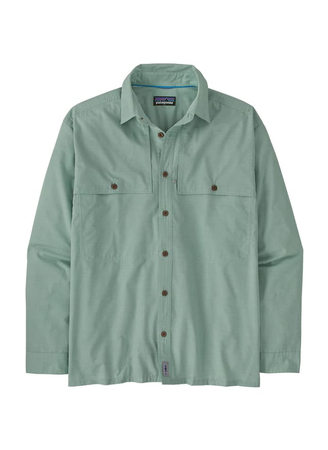 Patagonia Men's Long Sleeve Island Hopper Shirt - Crossweave: Blue Sage LG