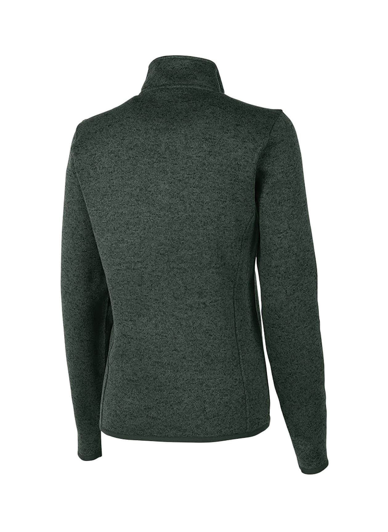 Charles River Women's Heathered Fleece Quarter-Zip - Green 3XL