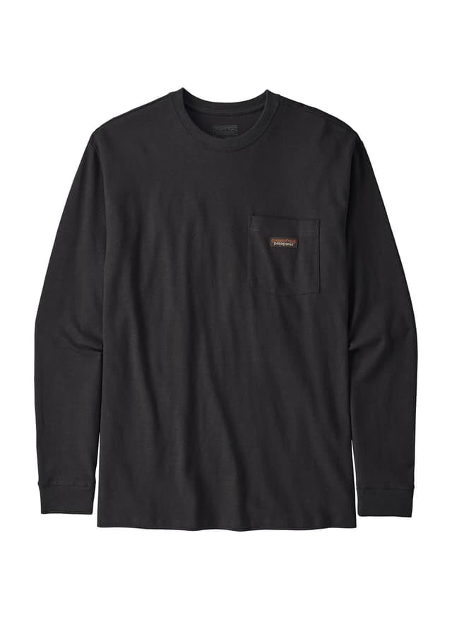 Patagonia Men's Work Pocket Long-Sleeve T-Shirt - Black 3XL