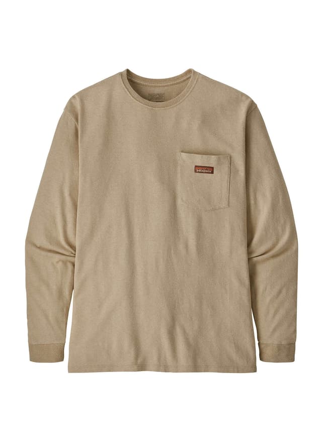 Patagonia Men's Work Pocket Long-Sleeve T-Shirt - Brown 3XL