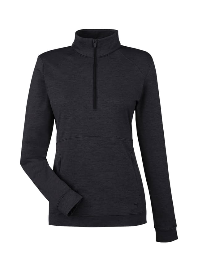 PUMA Women's Cloudspun Rockaway Quarter-Zip - Black LG